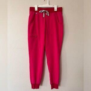FIGS Zamora Jogger Scrub Pants Shocking Pink, Extra Small